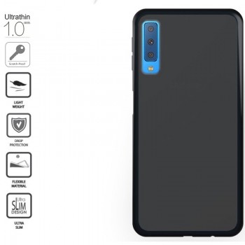 Silikoninis juodas 1mm. dėklas (GALAXY A7 2018)